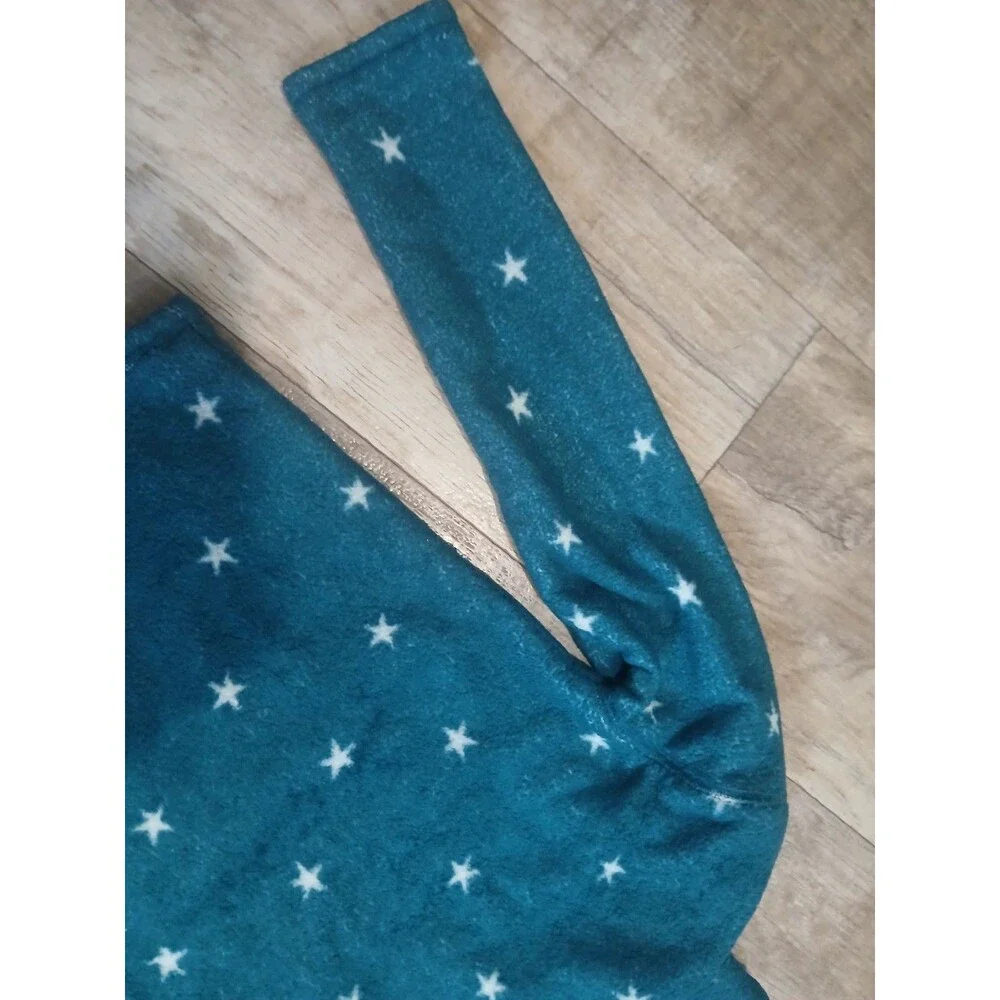 Girl’s Jumping Beans  Fleece Jacket Teal White Stars 1/4 Zip - Size 12